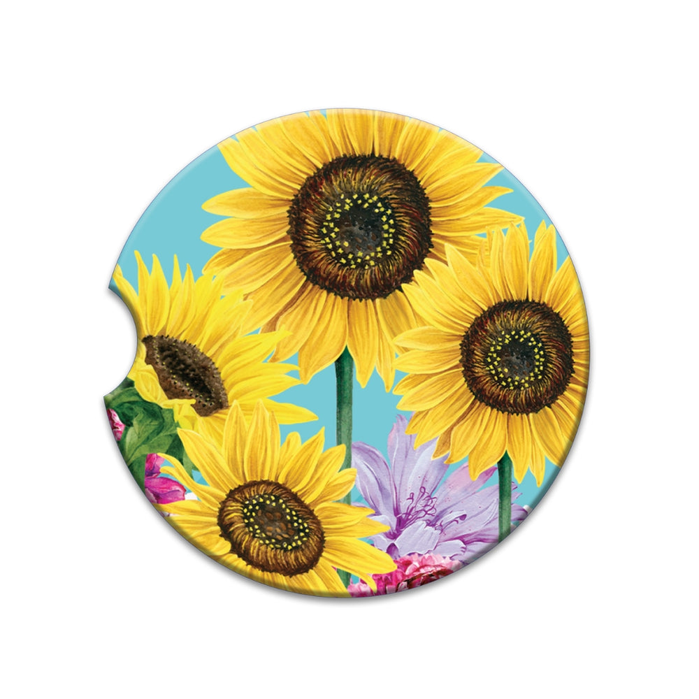 Car Coaster Happy Sunflowers