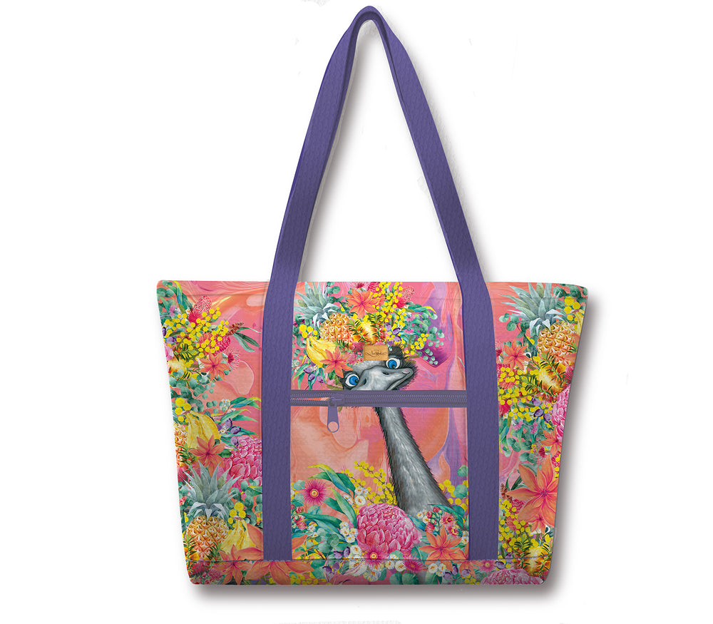 Lrg Tote Cooler Bag - Happy Emu